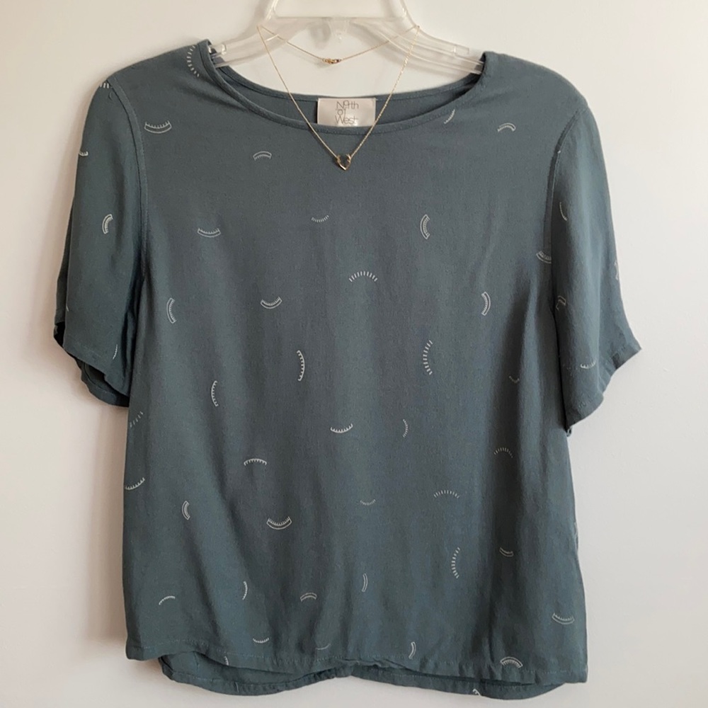 Teal Short Sleeve Top